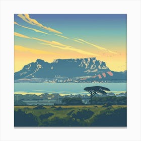 A Table Mountain In Cape Town Vector Design Illu 1720033839 4 Canvas Print