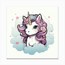 Cute Unicorn 488 Canvas Print