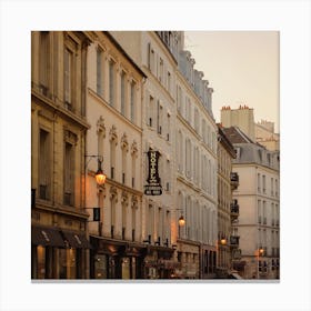Paris St Germain Streets At Dusk  Square Canvas Print