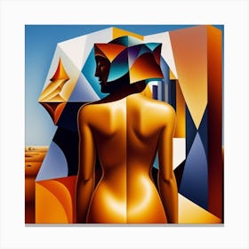 Her in abstract 5 Canvas Print