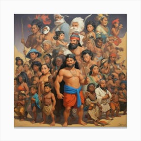 Kings Of India paintings art print Canvas Print