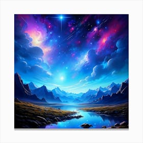 Sky And Mountains Canvas Print