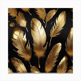 Golden feathers 2 Canvas Print