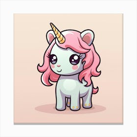 Kawaii Unicorn 10 Canvas Print