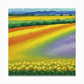 Field Of Yellow Blooms Canvas Print