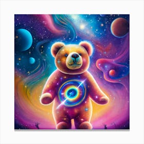 Teddy Bear In Space 1 Canvas Print