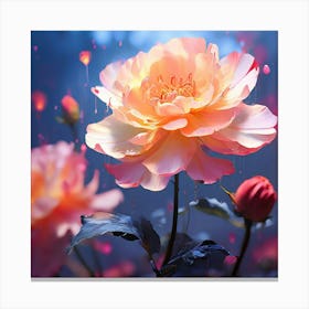 Peony Flower Canvas Print