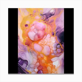 Purple And Orange Abstract Painting Canvas Print