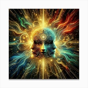 Artistic Telepathy: Expressing Intuitive Connections on Canvas" Canvas Print