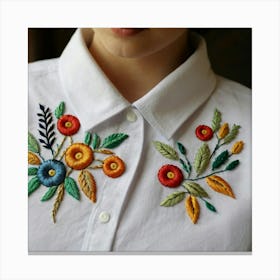 Default Hand Embroidery On Shirts 2 Canvas Print