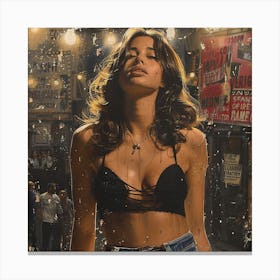 'The Girl In The Rain' Canvas Print