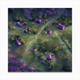 Purple Village Canvas Print