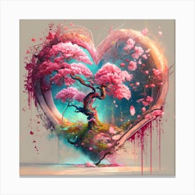 Beautiful Japanese Garden Cherryblossom Tree Ins Canvas Print