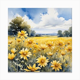 Yellow Daisies 11 Canvas Print