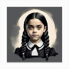 Wednesday Adams Portrait 1 Canvas Print