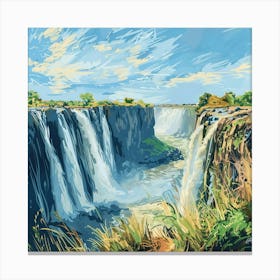 A Victoria Falls On The Zambia Zimbabwe Border E 1720100663 3 Canvas Print