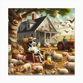 Farm Animals 4 Canvas Print
