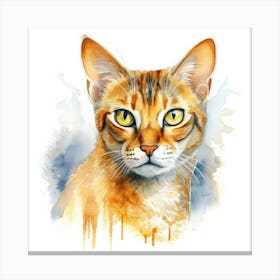 Arabian Mau Cat Portrait 1 Canvas Print