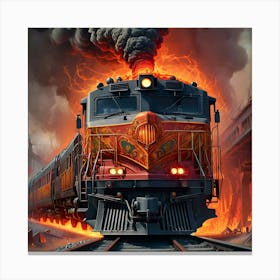 Train To Hell 1 Canvas Print