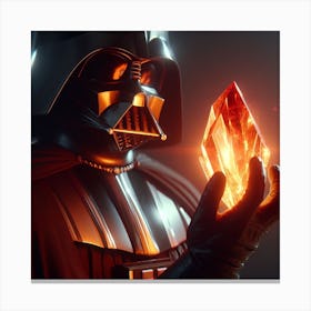 Darth Vader With A Kyber Crystal Star Wars Art Print Canvas Print