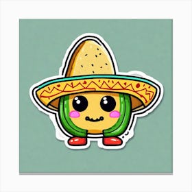 Mexican Sticker 3 Canvas Print
