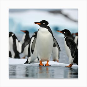 Antarctic King Penguins Canvas Print