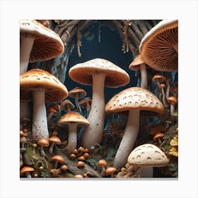 Mushroom Forest 4 Canvas Print