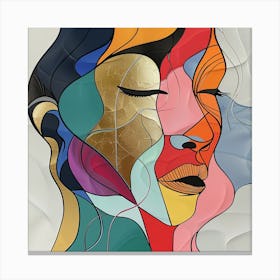 Abstract Woman'S Face 5 - colorful cubism, cubism, cubist art,    abstract art, abstract painting  city wall art, colorful wall art, home decor, minimal art, modern wall art, wall art, wall decoration, wall print colourful wall art, decor wall art, digital art, digital art download, interior wall art, downloadable art, eclectic wall, fantasy wall art, home decoration, home decor wall, printable art, printable wall art, wall art prints, artistic expression, contemporary, modern art print Canvas Print