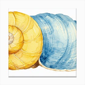 Watercolor Sea Shells Canvas Print