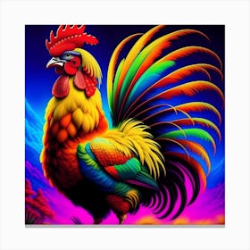 Rooster Fantails Canvas Print