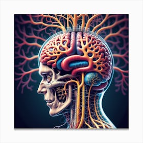 Human Brain And Nervous System 15 Canvas Print