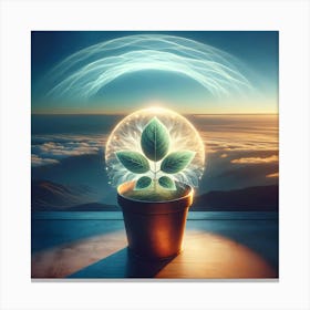 Plant In A Pot Canvas Print