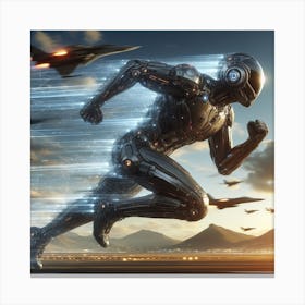 Futuristic Man Running 22 Canvas Print