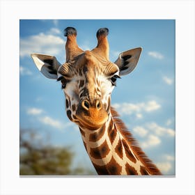 Photograph - Giraffe Portrait Canvas Print