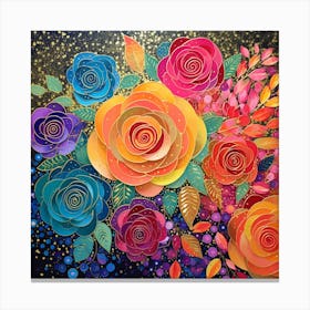 Paper Roses Canvas Print