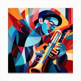 Saxophone Player 32 Canvas Print