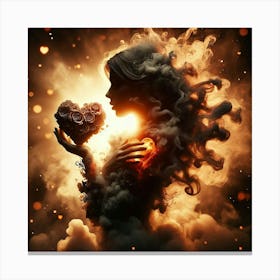 Heart Of Fire 1 Canvas Print