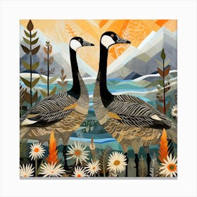 Bird In Nature Goose 4 Canvas Print