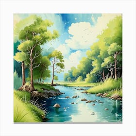 Landscape Painting 10 Canvas Print