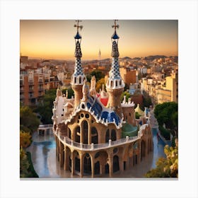 Structures Inspired By Gaudi 5 Canvas Print