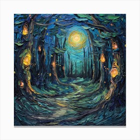 Forest Of Lanterns Canvas Print