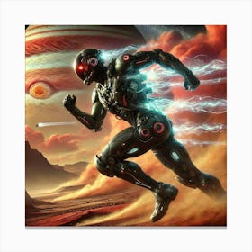 A Sci Fi Depiction Of Shocktrooper Exosuits Demons Canvas Print