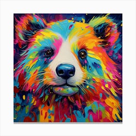 Rainbow Racoon Canvas Print