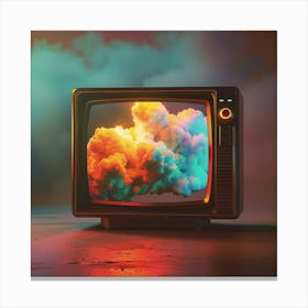 Tv In The Clouds 5 Canvas Print