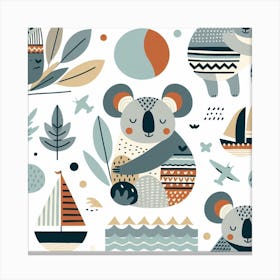 Scandinavian style, Koala Canvas Print