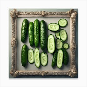 Cucumbers In A Frame 27 Canvas Print