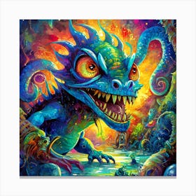 Psychedelic Dragon Canvas Print