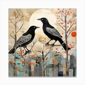 Bird In Nature Crow 1 Canvas Print