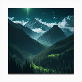 Mountain Landscape - Mountain Stock Videos & Royalty-Free Footage 1 Canvas Print