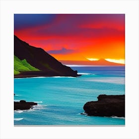 Sunset On The Hawaiian Islands Canvas Print